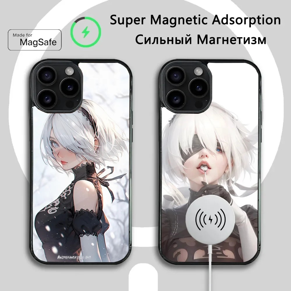 2B N-Nier A-Automata Anime Phone Case For iPhone 16 15 14 13 12 11 Plus,Pro,Max Mini Magsafe Magnetic Wireless Charging 
2B N-Nier A-Automata Anime Phone Case For iPhone 16 15 14 13 12 11 Plus,Pro,Max Mini Magsafe Magnetic Wireless Charging