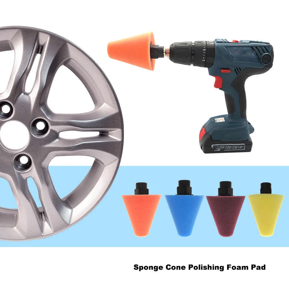 1-4Pcs M14 Angle Grinder Cone Polishing Sponge Blue/Yellow/Orange/Red Car Wheel Cleaning Waxing Sponge Stick Polish Accessories
1-4Pcs M14 Angle Grinder Cone Polishing Sponge Blue/Yellow/Orange/Red Car Wheel Cleaning Waxing Sponge Stick Polish Accessories