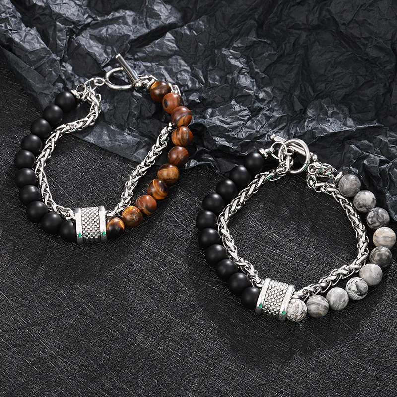 Natural Tiger Eye Bead Titanium Steel Bracelet with Magnetic Clasp Fade Proof Adjustable Unisex Boho Chic Handmade Jewelry Gift
Natural Tiger Eye Bead Titanium Steel Bracelet with Magnetic Clasp Fade Proof Adjustable Unisex Boho Chic Handmade Jewelry Gift