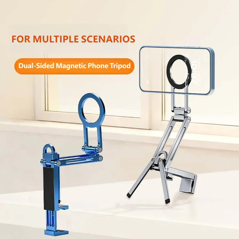 MagSafe Magnetic Foldable Tripod Aluminum Phone Stand for iPhone 16 15 14 13 12 Vlog Live Streaming Outdoor Shooting
MagSafe Magnetic Foldable Tripod Aluminum Phone Stand for iPhone 16 15 14 13 12 Vlog Live Streaming Outdoor Shooting