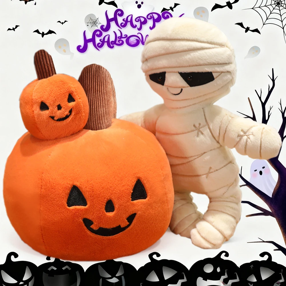 Halloween Plush Toys Cute Mummy Pumpkin Stuffed Animals Soft Doll Spooky Decorations Trick or Treat Gift Ideas for Kids Girl Boy
Halloween Plush Toys Cute Mummy Pumpkin Stuffed Animals Soft Doll Spooky Decorations Trick or Treat Gift Ideas for Kids Girl Boy