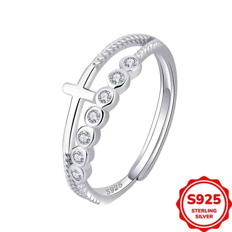 Классическое и модное подлинное серебряное двухслойное кольцо S925 с крестом, модное и крутое универсальное кольцо
Классическое и модное подлинное серебряное двухслойное кольцо S925 с крестом, модное и крутое универсальное кольцо