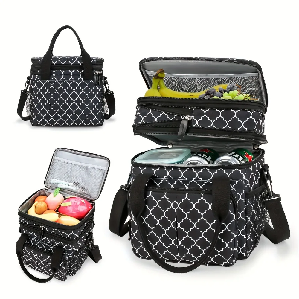 Insulated Lunch Box for Women & Men Leak-Proof Cooler Lunch Bag with Pockets Adjustable Strap for Work Outdoor Picnic Travel
Insulated Lunch Box for Women & Men Leak-Proof Cooler Lunch Bag with Pockets Adjustable Strap for Work Outdoor Picnic Travel