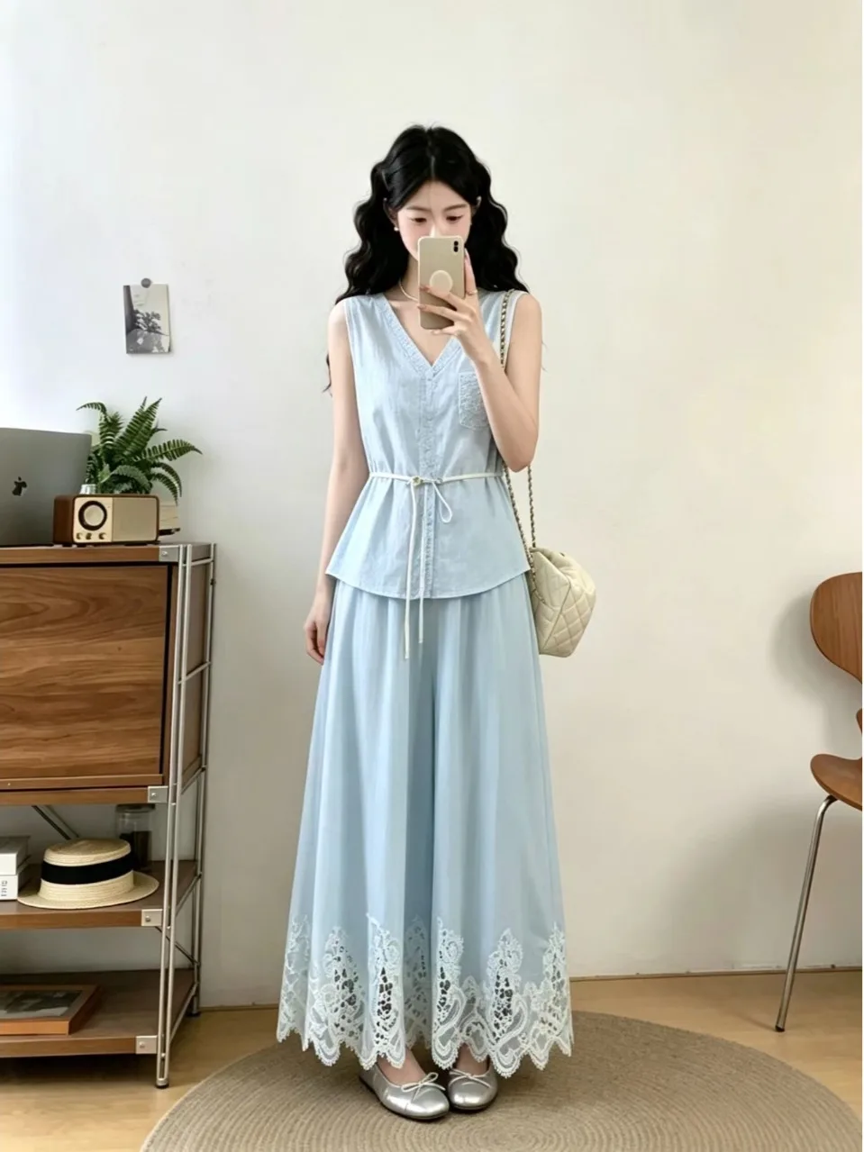 plus Size Casual Lace Patchwork Shirt And Midi Skirt Two Piece Set Women Breathable Comfortable Summer Fashion Outfit
plus Size Casual Lace Patchwork Shirt And Midi Skirt Two Piece Set Women Breathable Comfortable Summer Fashion Outfit