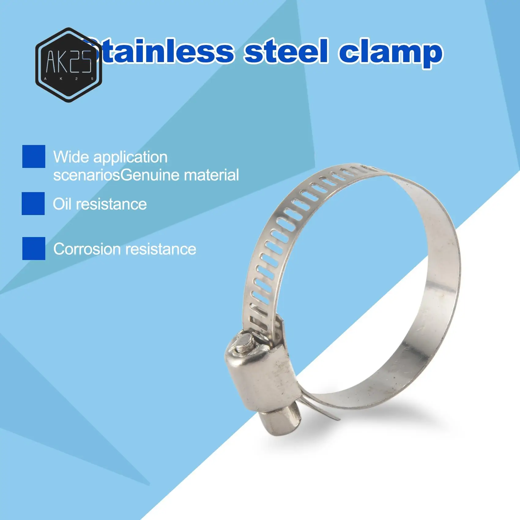 AK25-60-Piece Hose Clamp Set, 8-38 Mm Pipe Clamps Made Of 201 Stainless Steel, 7 Sizes Hose Clamps, Hose Ties, For Pipes
AK25-60-Piece Hose Clamp Set, 8-38 Mm Pipe Clamps Made Of 201 Stainless Steel, 7 Sizes Hose Clamps, Hose Ties, For Pipes