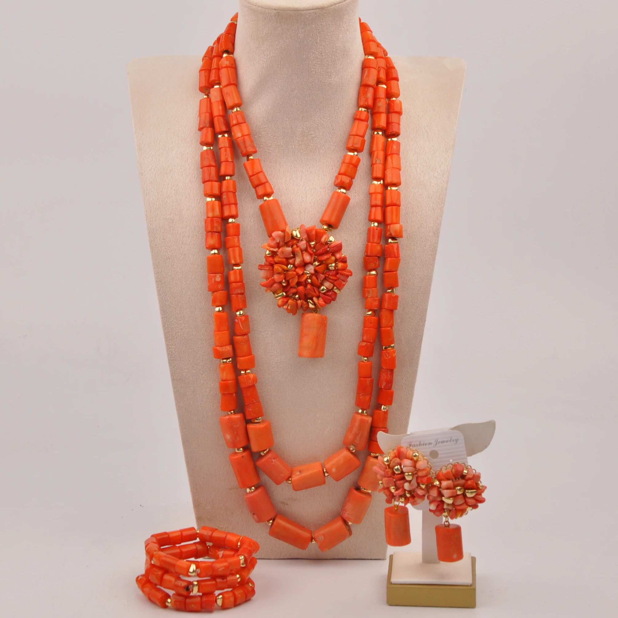 Fashion Orange Original Coral Bead Jewelry Set for Bride Nigerian Wedding Coral Set
Fashion Orange Original Coral Bead Jewelry Set for Bride Nigerian Wedding Coral Set