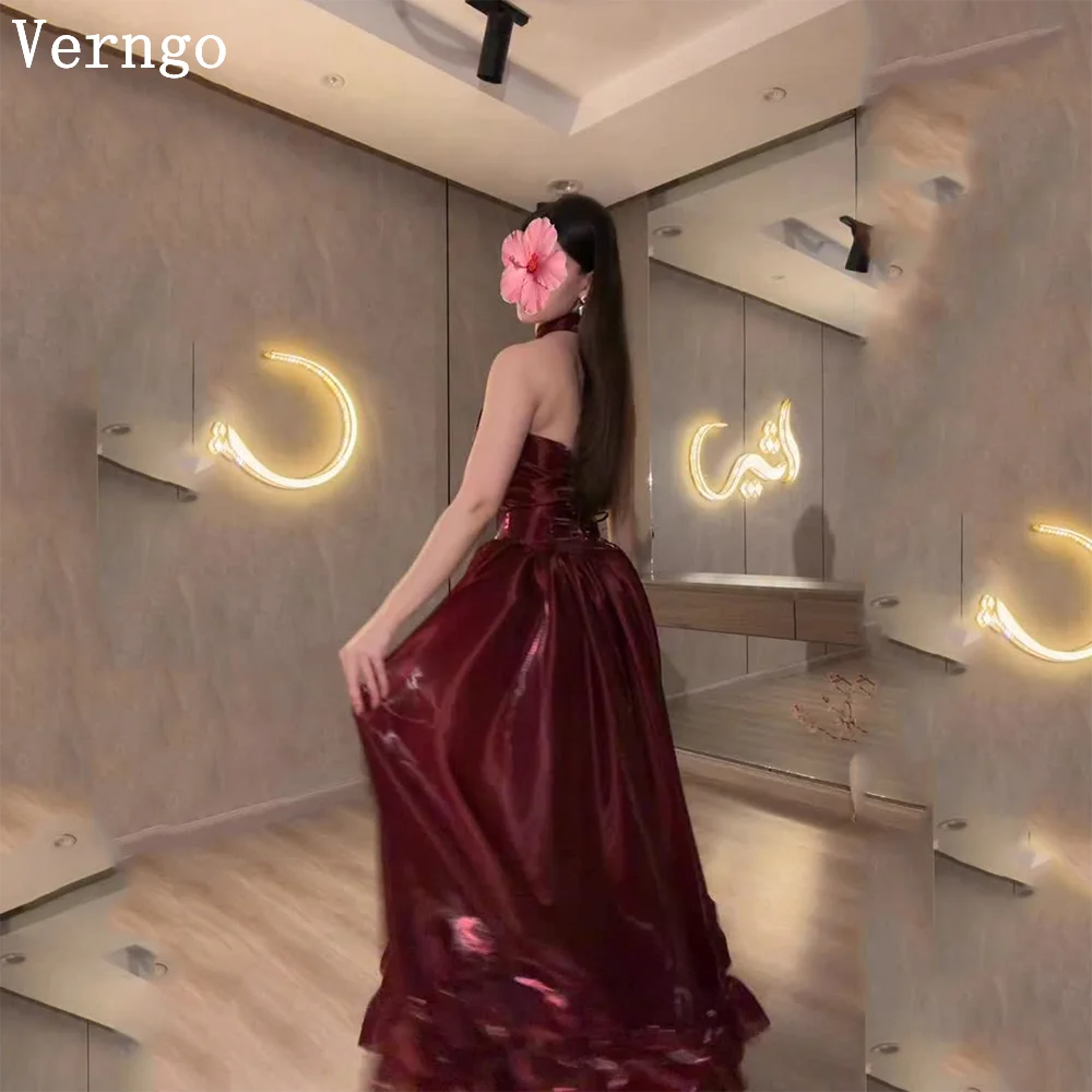 Verngo Burgundy Shiny Organza Evening Dress Halter A Line Tea Length Formal Dress Elegant Arabia Prom Gowns 2026 Customized
Verngo Burgundy Shiny Organza Evening Dress Halter A Line Tea Length Formal Dress Elegant Arabia Prom Gowns 2026 Customized