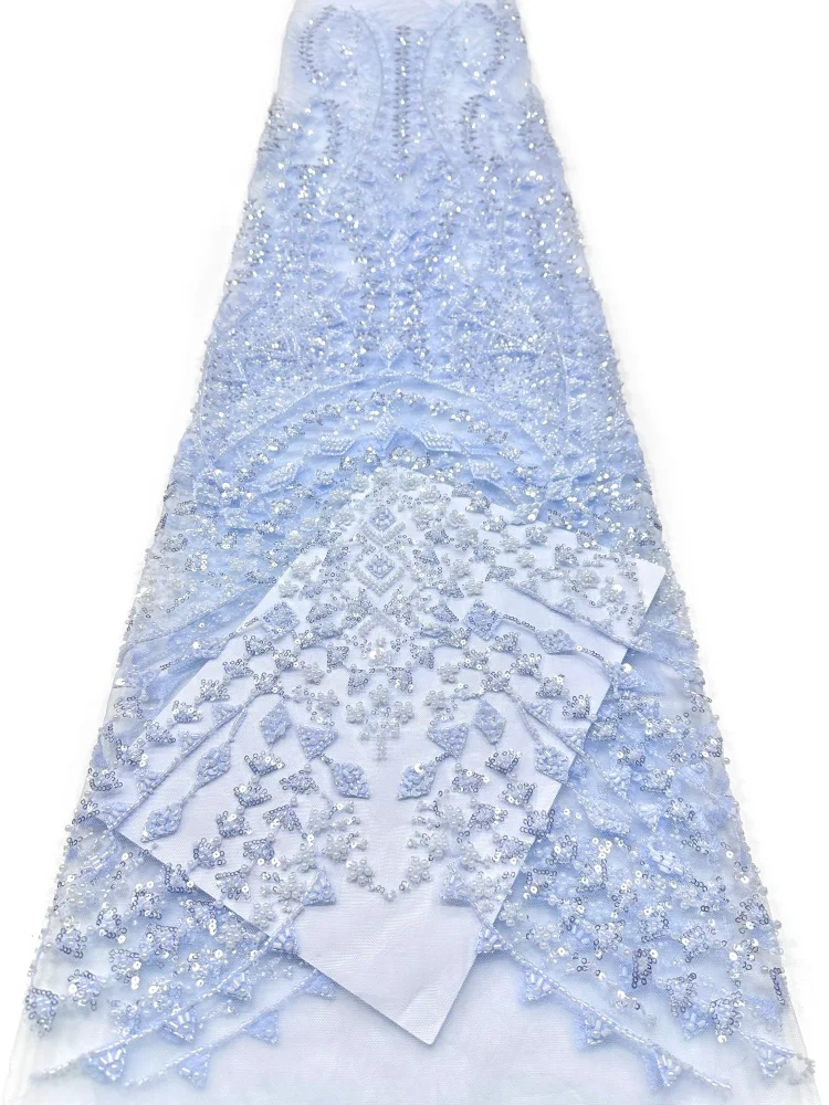 French Beaded Sequins Lace Fabric High Quality 5 Yard Mesh Tulle African Lace Fabric Nigerian Wedding Dress for Women
French Beaded Sequins Lace Fabric High Quality 5 Yard Mesh Tulle African Lace Fabric Nigerian Wedding Dress for Women