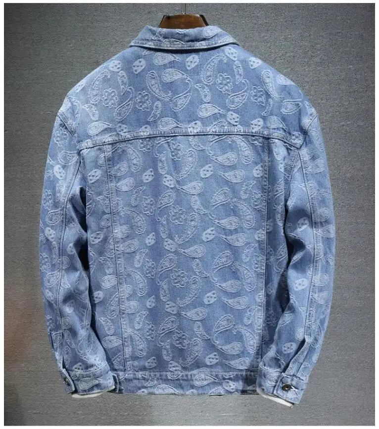 Summer New Men Pure Colour Denim Jacket Single-breasted Lapel Daily Casual Coats 90 S39f0a42186e74cfea32db88f23a4967ay