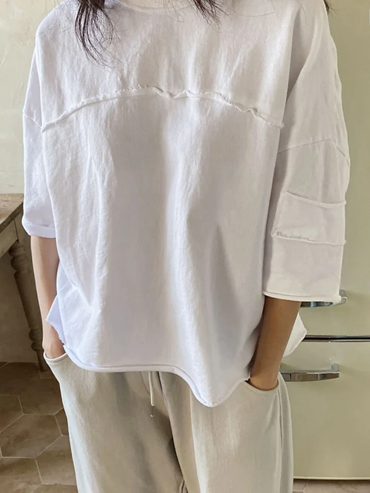 Loose Fit round Neck Hoodie Women's Summer Cotton T-Shirt Casual Comfortable Breathable Soft Five Sleeve Slimming Effect
Loose Fit round Neck Hoodie Women's Summer Cotton T-Shirt Casual Comfortable Breathable Soft Five Sleeve Slimming Effect