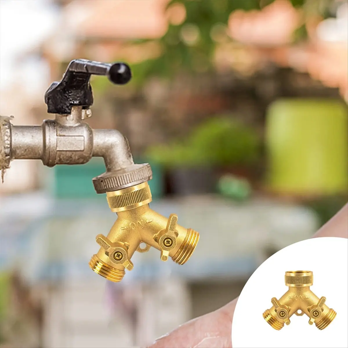 AT16 Brass Garden Hose Splitter (2 Way), Solid Brass Hose Y Splitter 2 Valves
AT16 Brass Garden Hose Splitter (2 Way), Solid Brass Hose Y Splitter 2 Valves