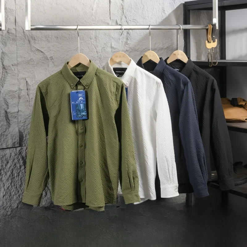 Lightweight Design Breathable Polyester Fiber Long Sve Men's irt Stand Collar Bubble Fabric Casual Sle Autumn Wear
Lightweight Design Breathable Polyester Fiber Long Sve Men's irt Stand Collar Bubble Fabric Casual Sle Autumn Wear