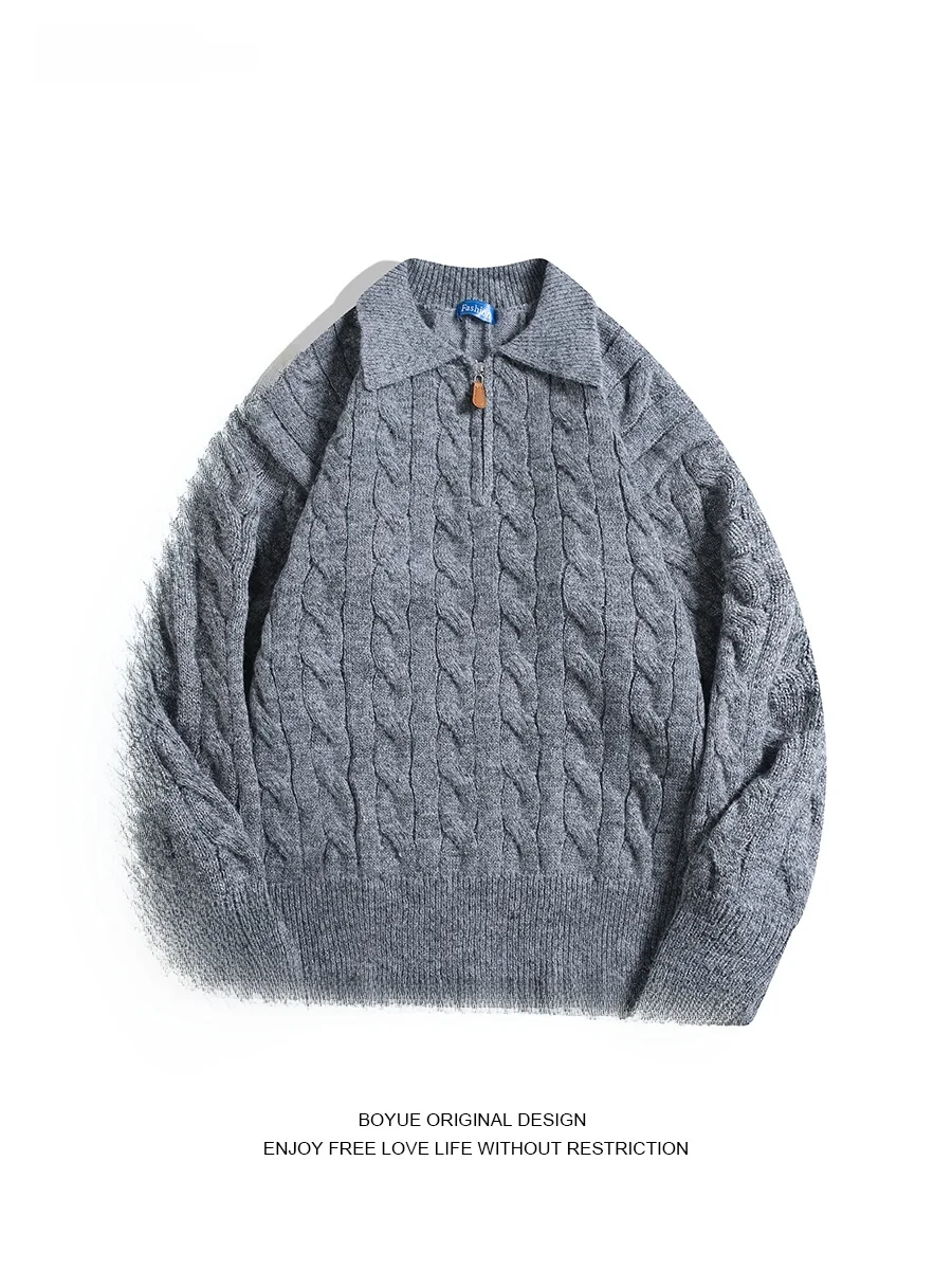 Boyue Pure Color Ne f Zip Soft Knitted Sweater ex Winter Warm Casual Faion Twist Pattern Knitwear
Boyue Pure Color Ne f Zip Soft Knitted Sweater ex Winter Warm Casual Faion Twist Pattern Knitwear