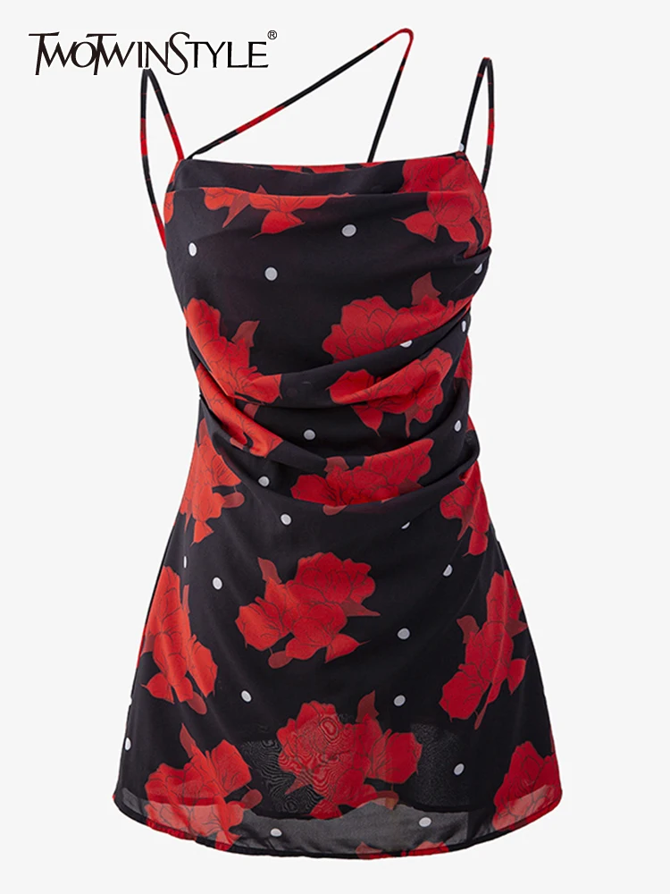 TWOTWINSTYLE Hit Color Print Dresses For Women Square Collar Sleeveless High Waist Hollow Out Elegant Dress Female Summer 2023
TWOTWINSTYLE Hit Color Print Dresses For Women Square Collar Sleeveless High Waist Hollow Out Elegant Dress Female Summer 2023