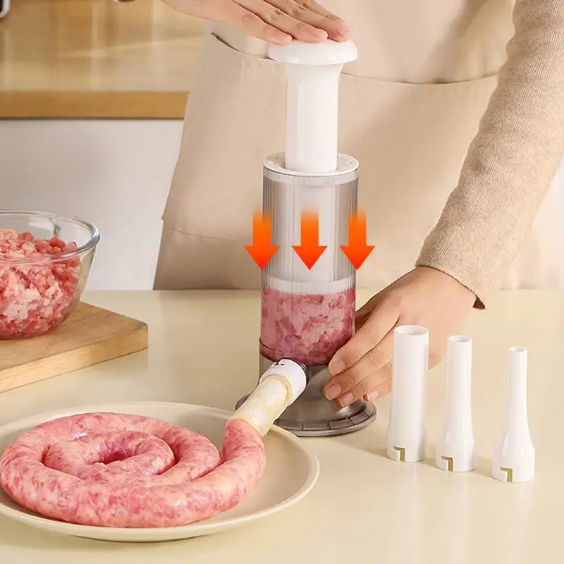 Manual Sausage Filler Homemade Kitchen Meat Sausage Maker Tool With 4 Tube Connectors For Professional Food Results Accessories
Manual Sausage Filler Homemade Kitchen Meat Sausage Maker Tool With 4 Tube Connectors For Professional Food Results Accessories