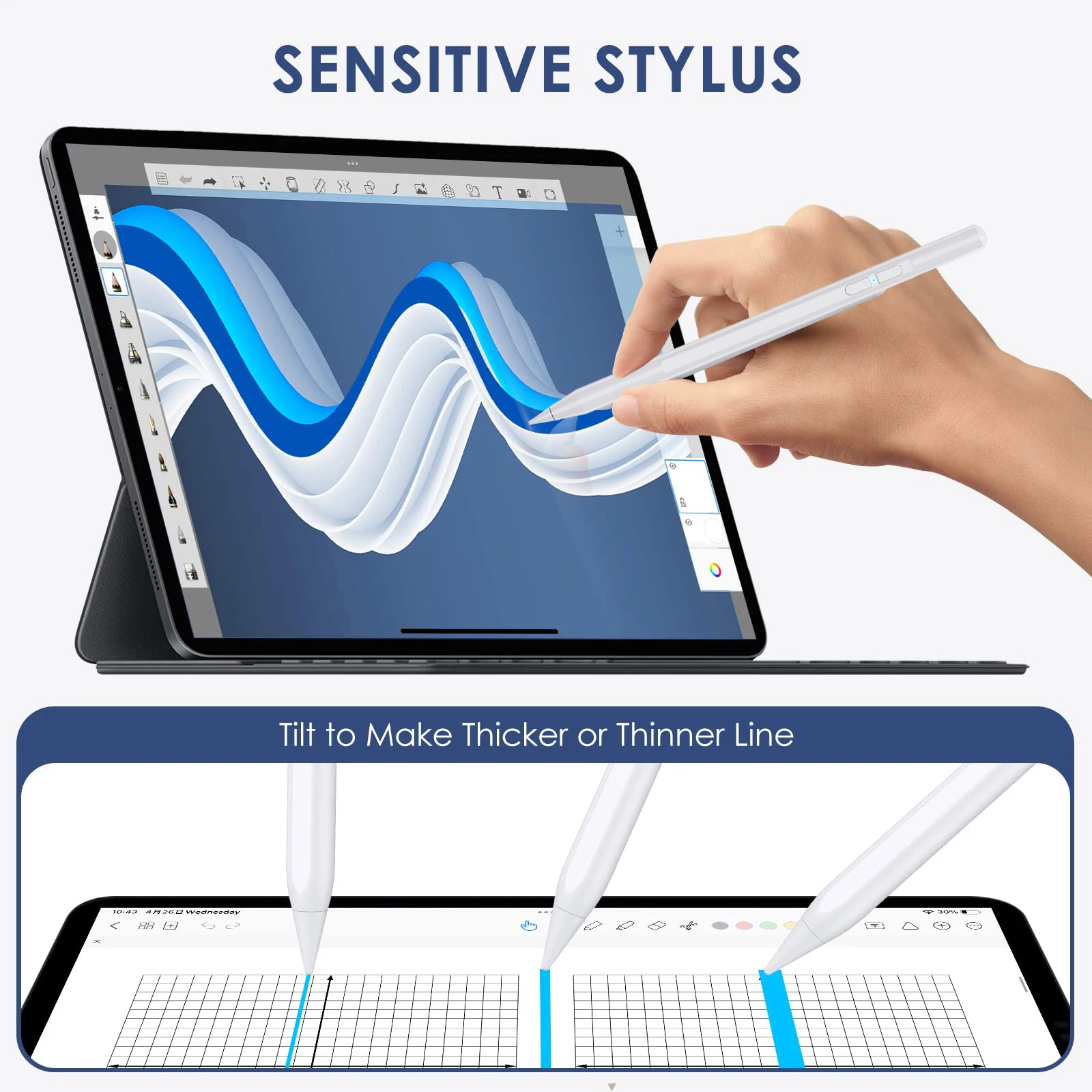 Applicable to (2018 - 2024) tablets with laser lights, aluminum pen tubes, single-click power on/off, anti-misoperation function
Applicable to (2018 - 2024) tablets with laser lights, aluminum pen tubes, single-click power on/off, anti-misoperation function