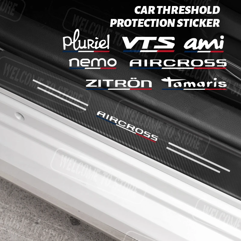 4/5pcs For Citroen Ami Nemo Pluriel Aircross Tamaris Zitron VTS LOGO Auto Door Sill Carbon Fiber Car Sticker Protector Trunk
4/5pcs For Citroen Ami Nemo Pluriel Aircross Tamaris Zitron VTS LOGO Auto Door Sill Carbon Fiber Car Sticker Protector Trunk