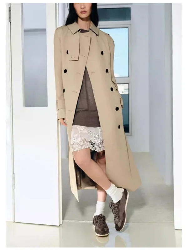 mat Sle Women's Coat New Autumn 2025 Double-breasted Long Sve Windproof Belted Jaet een Fiber Polyester
mat Sle Women's Coat New Autumn 2025 Double-breasted Long Sve Windproof Belted Jaet een Fiber Polyester