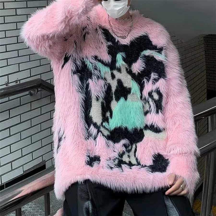 2024 Mens Y2k American Street Pink Graffiti Knitted Sweater Genderless Autumn Winter Fashion Casual Lazy Style Plush Top Unisex
2024 Mens Y2k American Street Pink Graffiti Knitted Sweater Genderless Autumn Winter Fashion Casual Lazy Style Plush Top Unisex