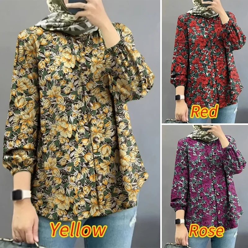 Malay 2025 New Women's Muslim Floral Shirt with Fashionable Bubble Sleeves Robe Abaya Ramadan Dubai Luxury Islam Elegant
Malay 2025 New Women's Muslim Floral Shirt with Fashionable Bubble Sleeves Robe Abaya Ramadan Dubai Luxury Islam Elegant