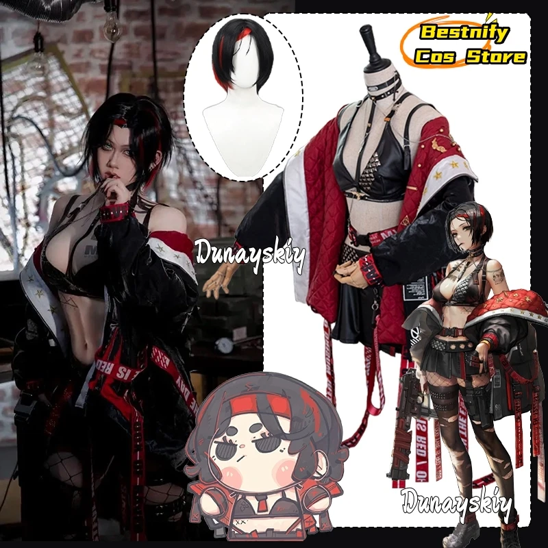 NIKKE The Goddess of Victory Crow Cosplay Costume Gothic Coat Wig Jewelry Accessory Sexy Layering Suit Anime Game Party Suit S-L
NIKKE The Goddess of Victory Crow Cosplay Costume Gothic Coat Wig Jewelry Accessory Sexy Layering Suit Anime Game Party Suit S-L