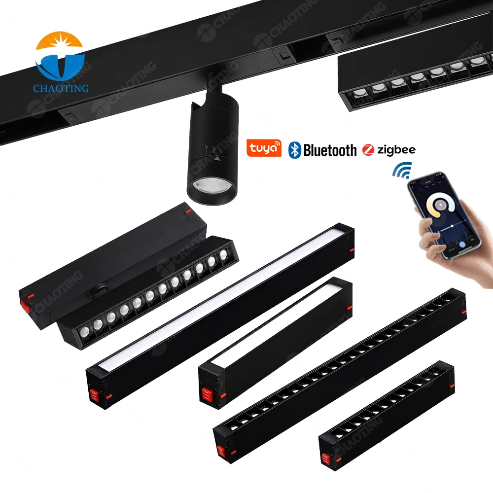 CE Rohs Smart Magnet LED Track Light Commercial Spotlight 30W 40W 50W Rail Lighting System Magnetic Adjustable LED Track Light
CE Rohs Smart Magnet LED Track Light Commercial Spotlight 30W 40W 50W Rail Lighting System Magnetic Adjustable LED Track Light
