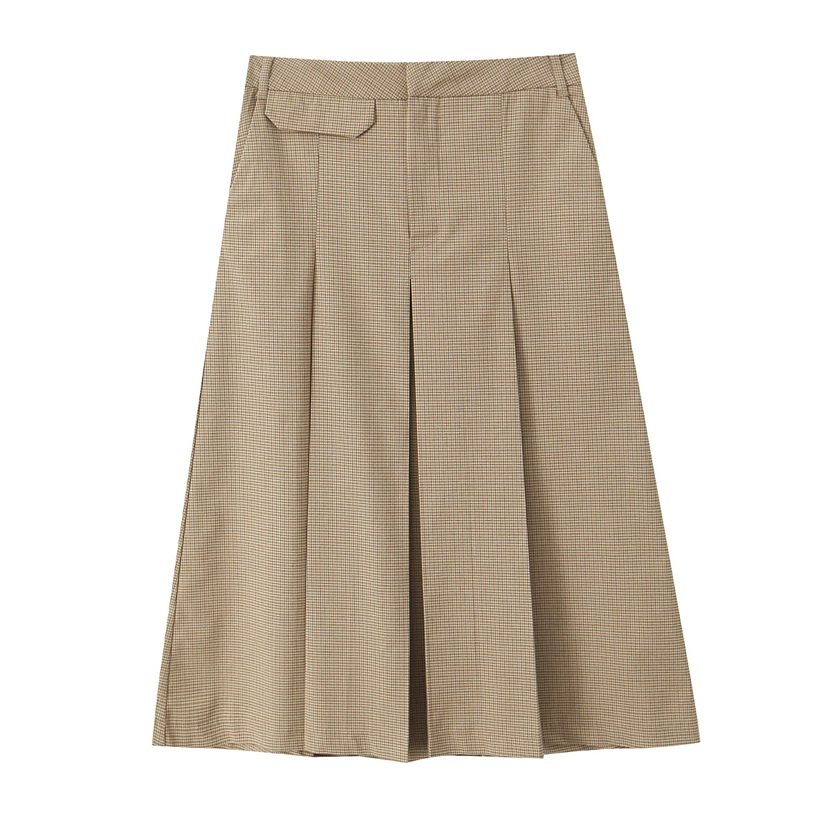TRAF Women 2025 Spring New Fashion Lazy Wind Button Plaid Strapless Sleeveless Top Wide Pleated Midi Skirt suit Mujer
TRAF Women 2025 Spring New Fashion Lazy Wind Button Plaid Strapless Sleeveless Top Wide Pleated Midi Skirt suit Mujer