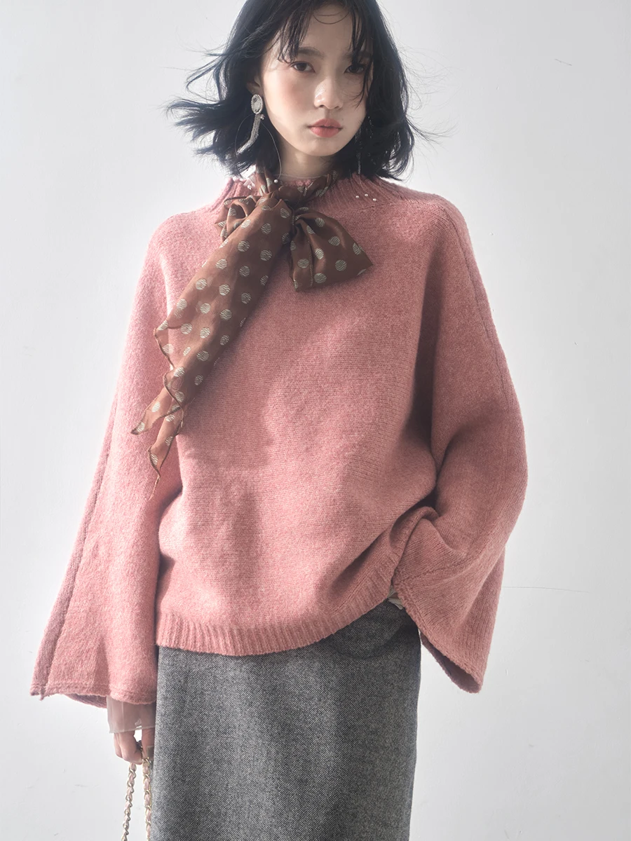 Вязаный свитер Liparpa с высоким воротником и рукавами «летучая мышь» из деревянной пряжи, теплый, уютный, однотонный, для повседневной носки, осень-зима
Вязаный свитер Liparpa с высоким воротником и рукавами «летучая мышь» из деревянной пряжи, теплый, уютный, однотонный, для повседневной носки, осень-зима