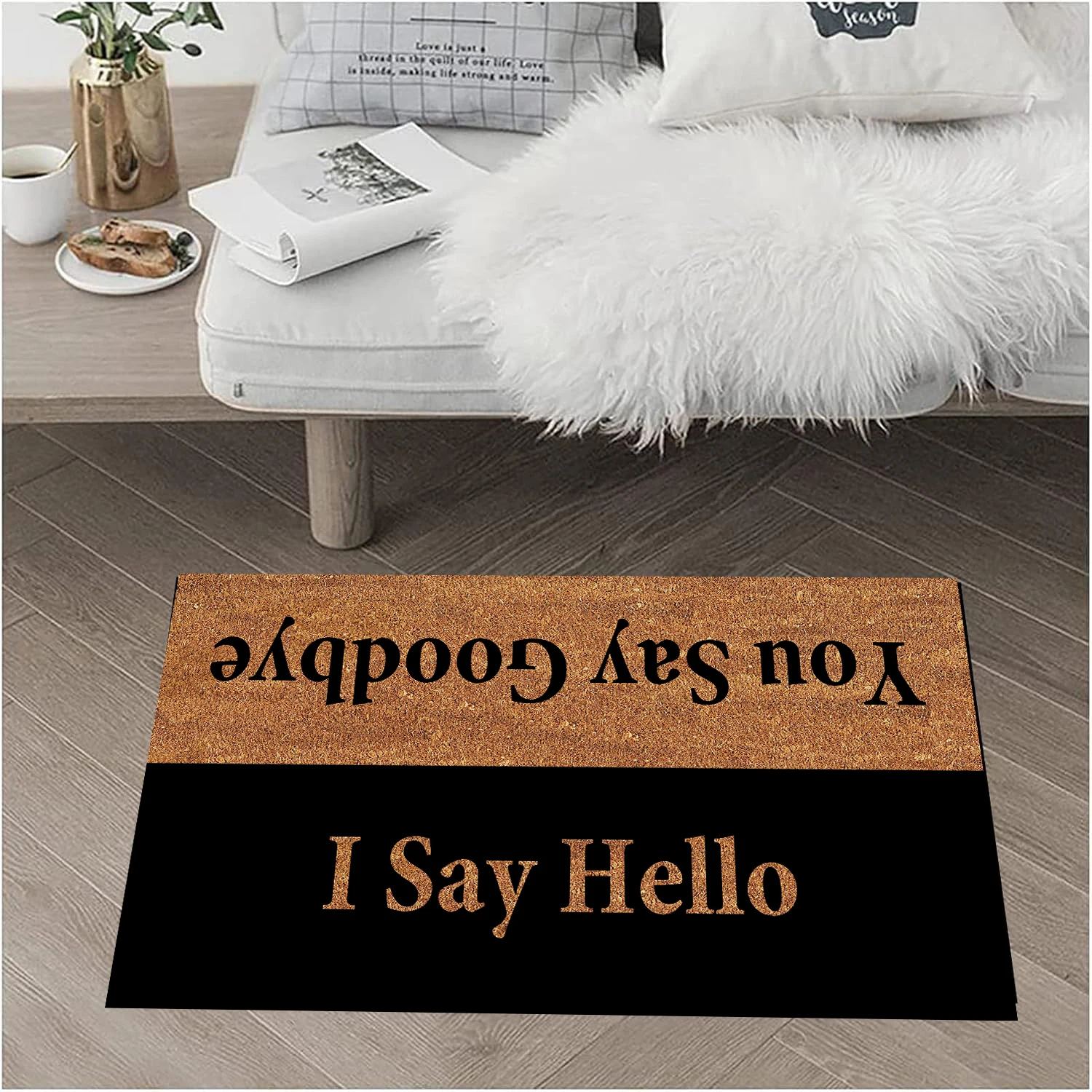 Funny Welcome Doormat You Say Goodbye and I Say Hello Indoor Outdoor Entrance Floor Mat Home Office Front Door Mat Non-Slip
Funny Welcome Doormat You Say Goodbye and I Say Hello Indoor Outdoor Entrance Floor Mat Home Office Front Door Mat Non-Slip