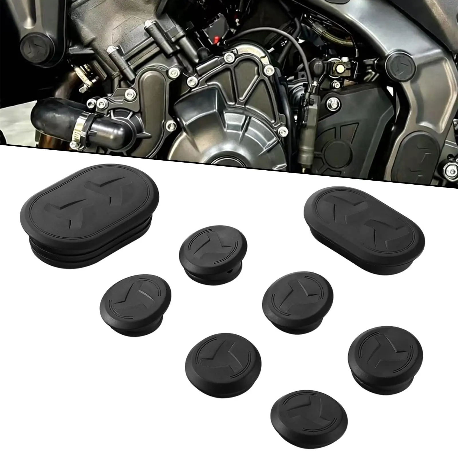 Plastic Motorcycle Frame Hole Cover Caps Complete Plug Set Maintenance Components for Yamaha MT-09 MT-09 SP 2021-2025
Plastic Motorcycle Frame Hole Cover Caps Complete Plug Set Maintenance Components for Yamaha MT-09 MT-09 SP 2021-2025