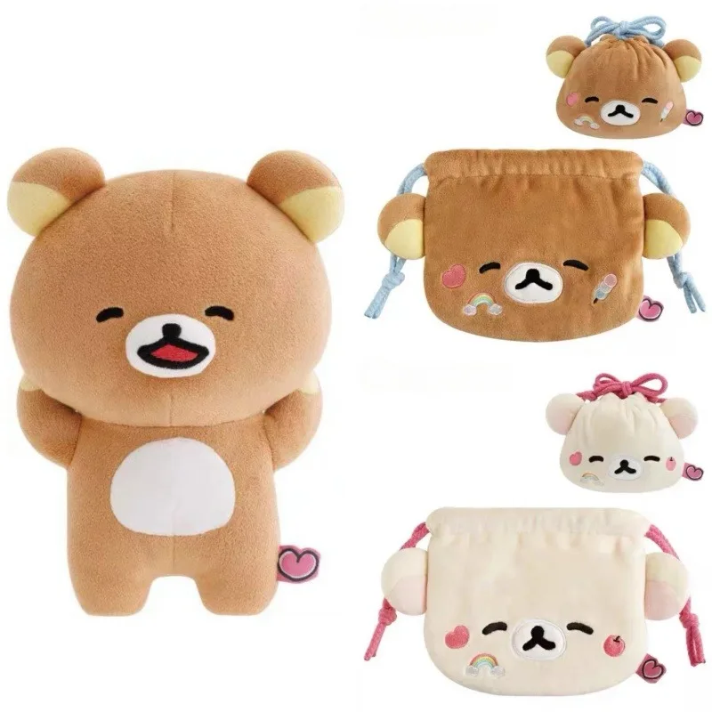 Rilakkuma Smiling Plush Pillow doll Cute Animal Bear Stuffed blink lazy bear Rainbow embroidered plush drawstring storage bag
Rilakkuma Smiling Plush Pillow doll Cute Animal Bear Stuffed blink lazy bear Rainbow embroidered plush drawstring storage bag
