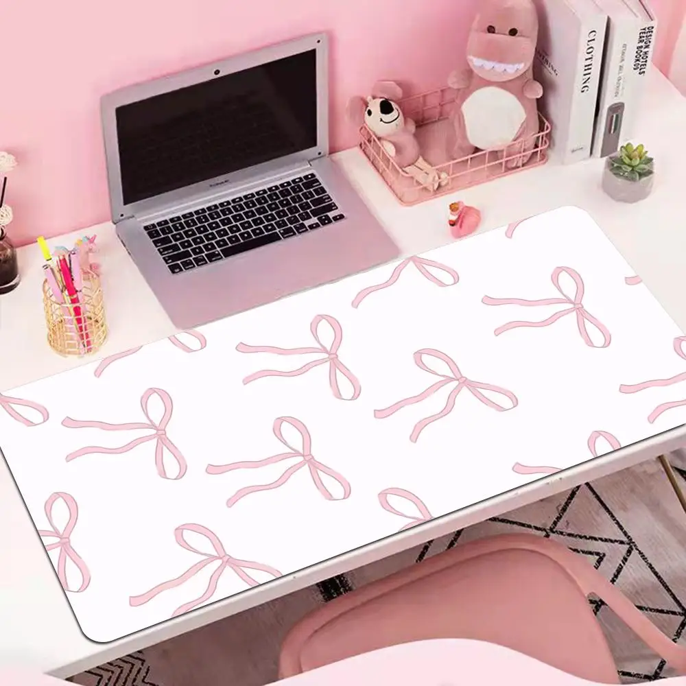 Pink Bow Sweet Girly Aesthetic Large Gaming Mouse Pad Office Desk Mat Computer Keyboard Pad Non-slip Gifts for Girls Friends 
Pink Bow Sweet Girly Aesthetic Large Gaming Mouse Pad Office Desk Mat Computer Keyboard Pad Non-slip Gifts for Girls Friends
