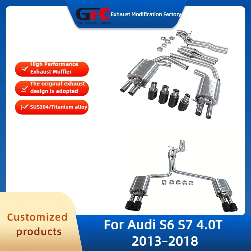 GFC OEM-valve Compatible Exhaust Pipe for Audi S6 S7 C7 4.0T 2013–2018 High-Performance 304 Stainless Steel Valve Muffler System
GFC OEM-valve Compatible Exhaust Pipe for Audi S6 S7 C7 4.0T 2013–2018 High-Performance 304 Stainless Steel Valve Muffler System