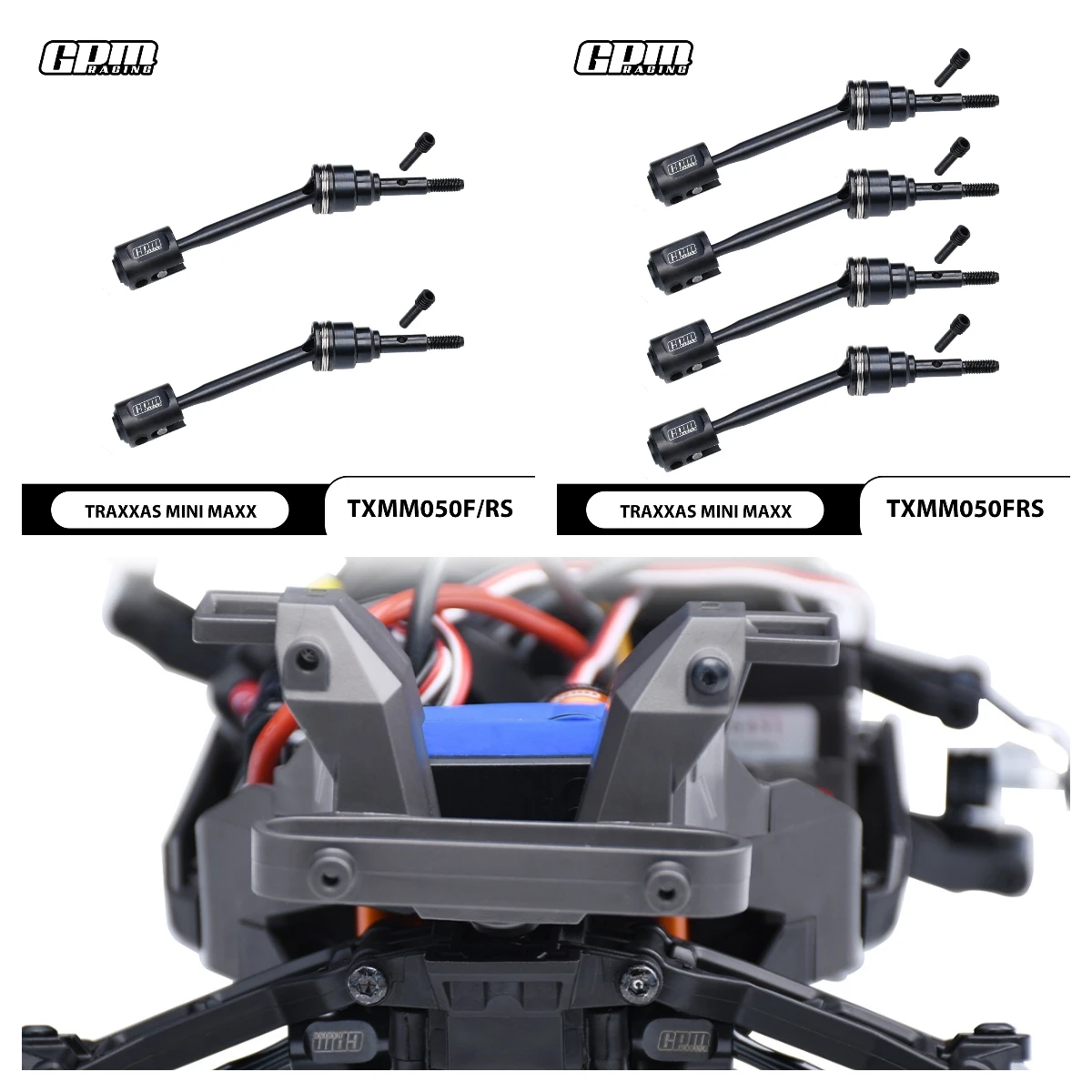 GPM 4140 Carbon Steel Front/Rear Driveshafts & Drive Cups For TRAXXAS Mini Maxx-107154-1
GPM 4140 Carbon Steel Front/Rear Driveshafts & Drive Cups For TRAXXAS Mini Maxx-107154-1