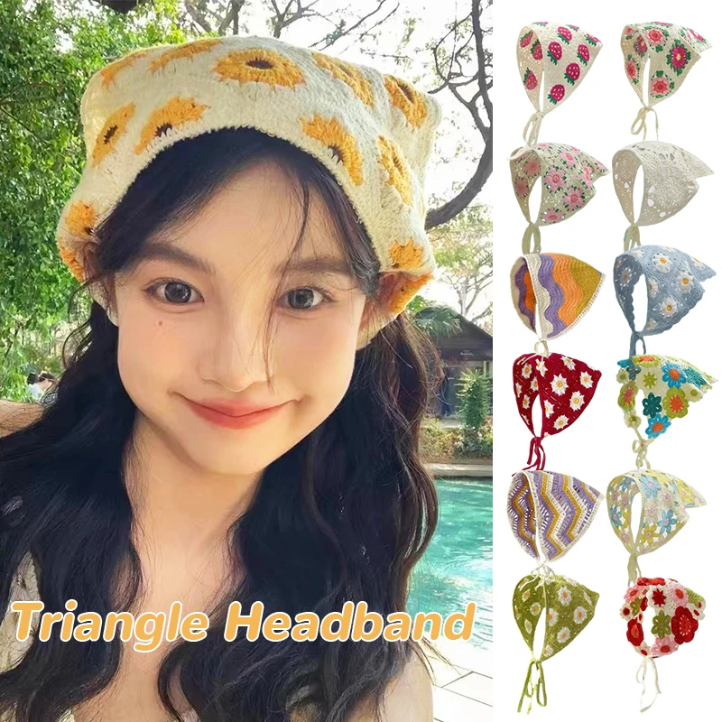 NEW Korean Sweet Cute Handmade Crochet Hollow Triangle Headband Towel Women Spring Summer Camp Travel Literary Photo Hair Scarf
NEW Korean Sweet Cute Handmade Crochet Hollow Triangle Headband Towel Women Spring Summer Camp Travel Literary Photo Hair Scarf