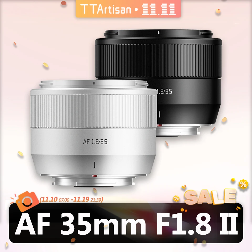 TTArtisan AF 35mm F1.8 II APS-C Frame Large Aperture Lens for Camera Portrait Photography with Fuji XT30 Sony E A7RIII Nikon ZFC
TTArtisan AF 35mm F1.8 II APS-C Frame Large Aperture Lens for Camera Portrait Photography with Fuji XT30 Sony E A7RIII Nikon ZFC