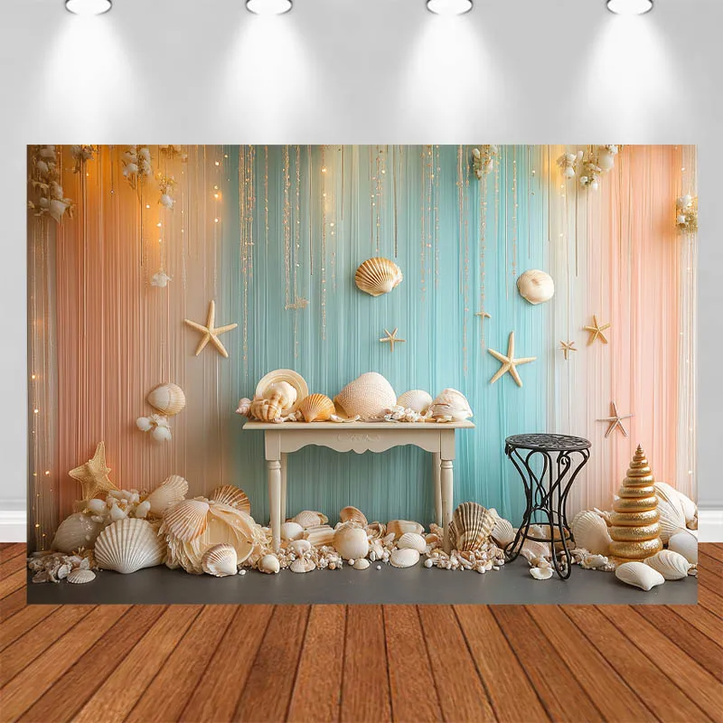 LS Photography Background Mermaid Theme Underwater World Shell Decor Cake Smash Baby Shower Kids Portrait Photo Backdrop Studio
LS Photography Background Mermaid Theme Underwater World Shell Decor Cake Smash Baby Shower Kids Portrait Photo Backdrop Studio