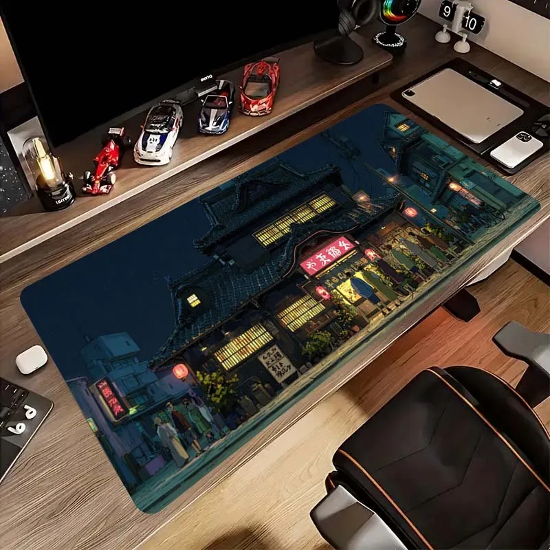 Японский игровой коврик для мыши с изображением ночного городского пейзажа, большой, с прочной резиновой основой, нескользящий, для офиса и игр, коврик для клавиатуры и стола
Японский игровой коврик для мыши с изображением ночного городского пейзажа, большой, с прочной резиновой основой, нескользящий, для офиса и игр, коврик для клавиатуры и стола