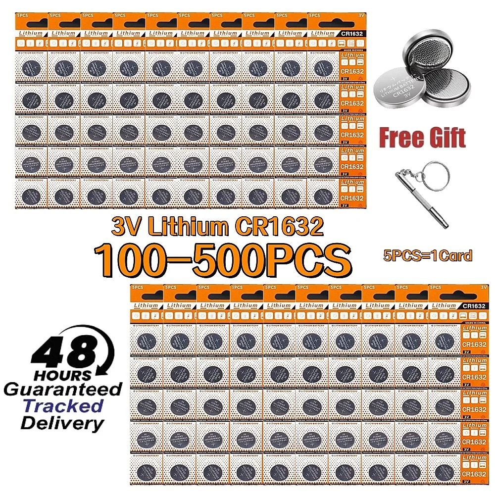 100-500 шт. cr1632 3 В литиевая батарея Coin Cells 125 мАч CR 1632 DL1632 BR1632 LM1632 ECR1632 Кнопочная батарея для часов с дистанционным ключом
100-500 шт. cr1632 3 В литиевая батарея Coin Cells 125 мАч CR 1632 DL1632 BR1632 LM1632 ECR1632 Кнопочная батарея для часов с дистанционным ключом