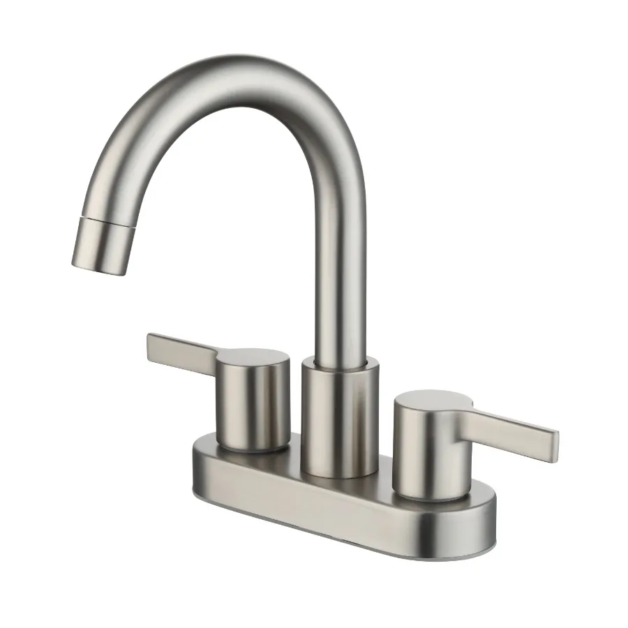 Clean Modern 4" Centerset Bathroom Faucet in Satin Nickel
Clean Modern 4" Centerset Bathroom Faucet in Satin Nickel