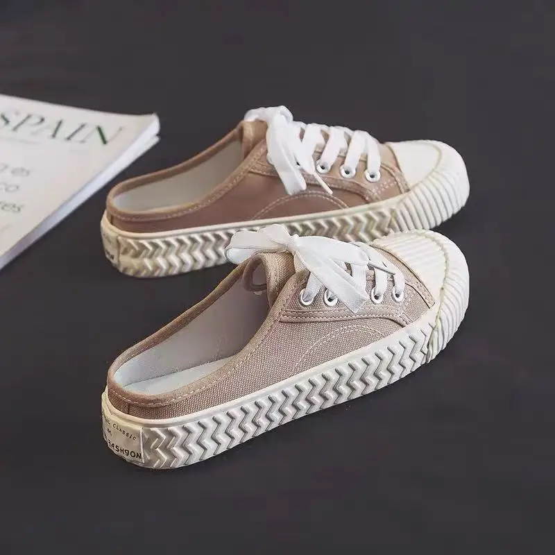Lazy No Heel Canvas Mules Women Soft Sole Breathable Slip On Sneakers Casual Daily Outdoor Flat Walking Shoes
Lazy No Heel Canvas Mules Women Soft Sole Breathable Slip On Sneakers Casual Daily Outdoor Flat Walking Shoes