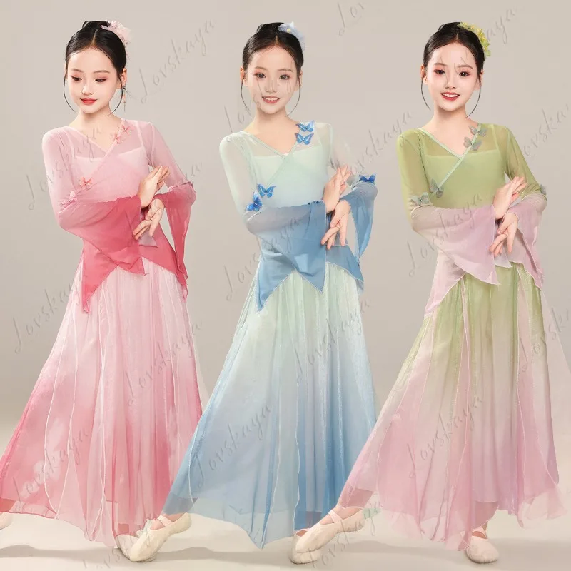 Children's Classical Dance Clothes Girls Body Rhyme Gauze Clothes Practice Folk
Children's Classical Dance Clothes Girls Body Rhyme Gauze Clothes Practice Folk