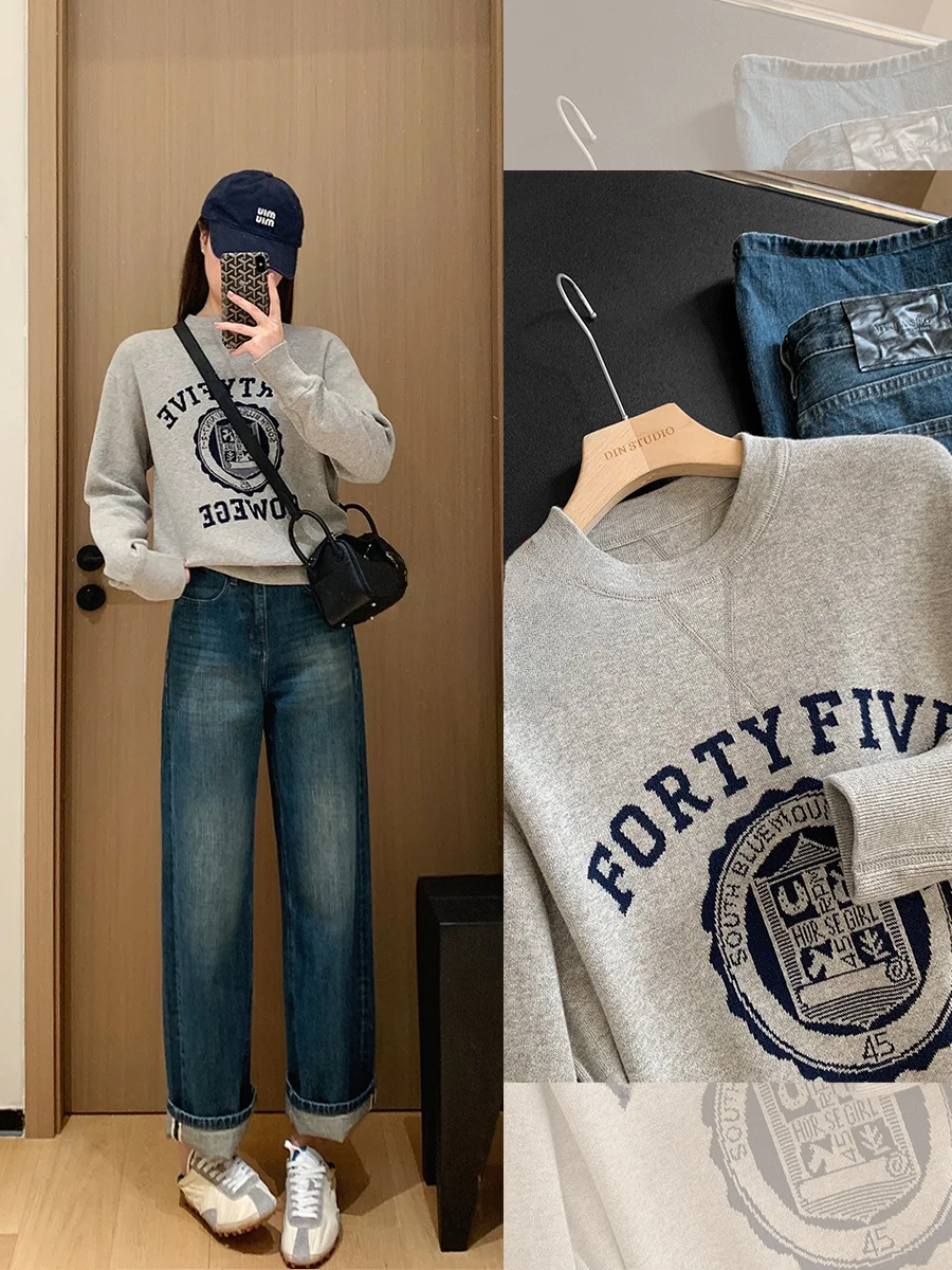 Early Spring New Sle Women's Knitted Cotton Sweatirt Letter Bae Embroidery Casual Long Sve Regular Fit Faionable
Early Spring New Sle Women's Knitted Cotton Sweatirt Letter Bae Embroidery Casual Long Sve Regular Fit Faionable