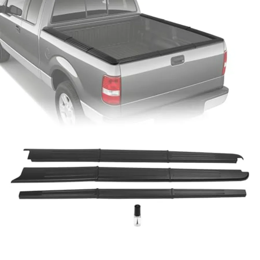 5.5' RH LH Bed Rail Cap Tailgate Molding Cap Top Trim Kit for 2004-2005 Ford F-150 New Body Style Except King Ranch Black Repla
5.5' RH LH Bed Rail Cap Tailgate Molding Cap Top Trim Kit for 2004-2005 Ford F-150 New Body Style Except King Ranch Black Repla