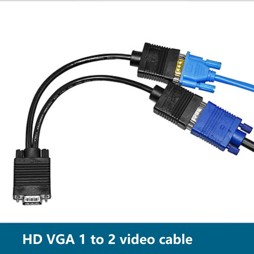 Кабель VGA, 1 штекер-2 гнезда, соединительные линии, компьютерная линия экрана, 1 перетаскивание и 2 одновременных дисплея
Кабель VGA, 1 штекер-2 гнезда, соединительные линии, компьютерная линия экрана, 1 перетаскивание и 2 одновременных дисплея
