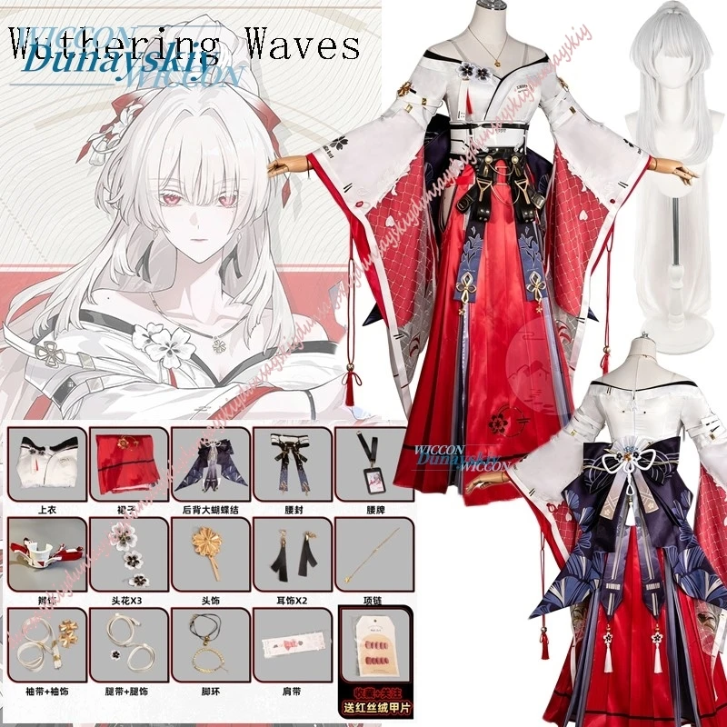 Wuthering Waves Hiyuki Cosplay Costume Dress Outfit Earrings Headwear Carnival Halloween Party for Women Girls RolePlay Uniform
Wuthering Waves Hiyuki Cosplay Costume Dress Outfit Earrings Headwear Carnival Halloween Party for Women Girls RolePlay Uniform