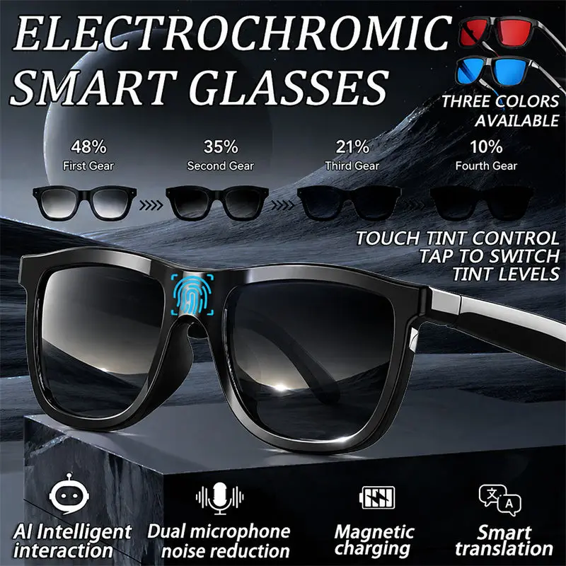 2026 new touch color-changing smart glasses sliding volume dual microphone noise reduction Bluetooth music IP65 waterproof men
2026 new touch color-changing smart glasses sliding volume dual microphone noise reduction Bluetooth music IP65 waterproof men