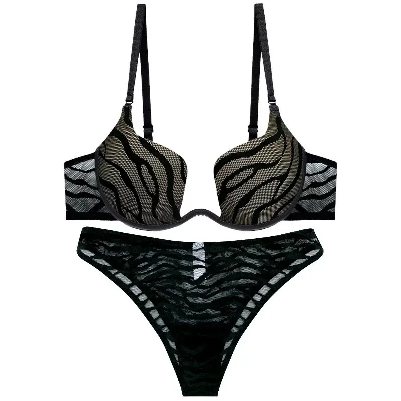 Women Sexy Push Up Bra Set Elegant Zebra Stripes Thin Lingerie Underwear See Through Bra and Panty Set
Women Sexy Push Up Bra Set Elegant Zebra Stripes Thin Lingerie Underwear See Through Bra and Panty Set