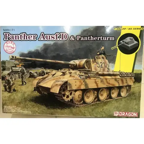 DRAGON 6940 1/35 Sd.Kfz.171 Panther Ausf.D & Pantherturm - Scale Assemble Model Kit