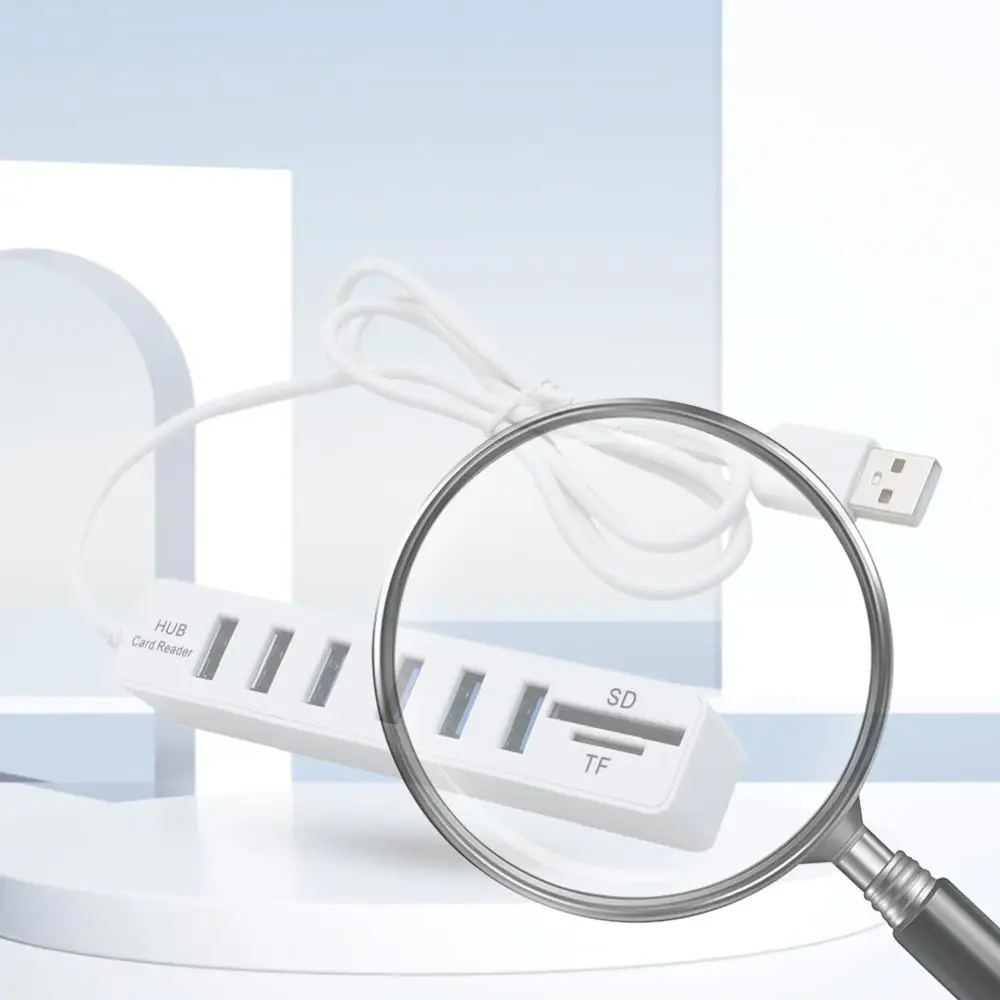 USB 6 Port Card Reader High Speed Transmission Memory TF Hub Multi Splitter Port Plug and Play USB 2.0 for Laptop Computer PC
USB 6 Port Card Reader High Speed Transmission Memory TF Hub Multi Splitter Port Plug and Play USB 2.0 for Laptop Computer PC